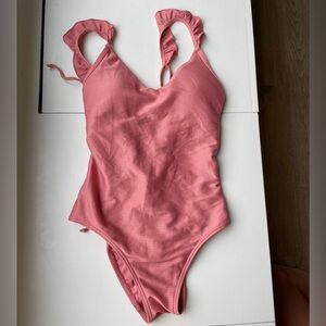 La vie en rose pink corset one piece swimsuit